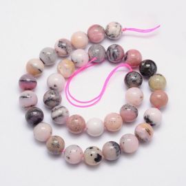 Natural pink opal beads 12 mm., 1 strand AK1272
