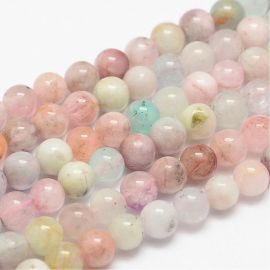 Natural morganite beads 8 mm., 1 strand 