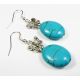 Synthetic turquoise earrings 50 mm AU0001