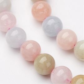 Natural morganite beads 7.5-8 mm., 1 strand 