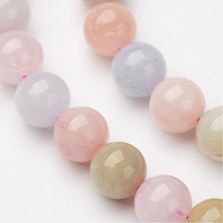 Natural morganite beads 7.5-8 mm., 1 strand AK1301