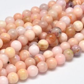 Natural pink opal beads 8 mm., 1 strand AK1276