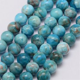 Dabiskas Apatite krelles 8 mm., 1 dzīsla