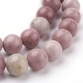 Natural rhododendral beads 10 mm., 1 strand 