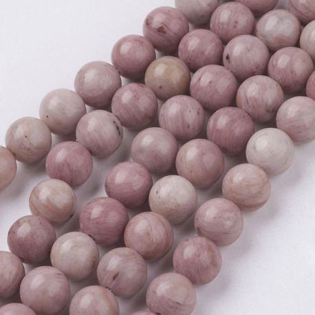 Natural rhododending beads 9 mm., 1 strand . AK1319