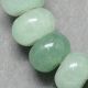 Dabīgas, zaļas krāsas pērļkrelles 8x5 mm., 1 dzīsla. AK1329