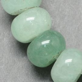 Natural green avnament beads 8x5 mm., 1 strand .