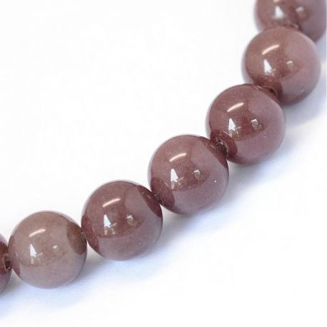 Natural beads of red avutrin 8 mm., 1 strand AK1255