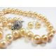 Cultured AKOYA pearl necklace with earrings 45 cm
