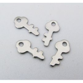 Stainless steel pendant "Key" 13x6 mm, 3 pcs.