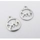 Stainless steel pendant 17x14 mm, 1 pcs. MD1324