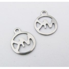 Nerūdijančio plieno pakabukas 17x14 mm, 1 vnt. MD1324