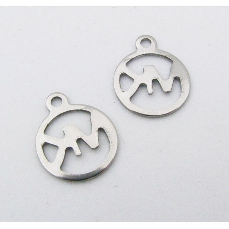 Nerūdijančio plieno pakabukas 17x14 mm, 1 vnt. MD1324