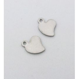 Roostevabast terasest ripats "Süda" 10x8 mm, 1 tk. MD1331