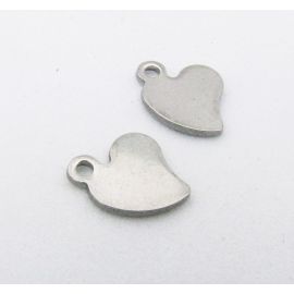 Stainless steel pendant "Heart" 10x8 mm, 1 pcs.