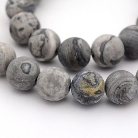 Natural Jaspio beads 10-11 mm., 1 strand AK1196
