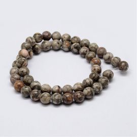 Natural Jaspio beads 8 mm., 1 strand 