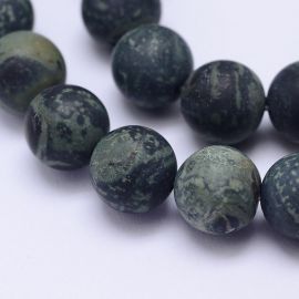 Natürliche Rhyolith Jaspio Perlen 8 mm, 1 Strang